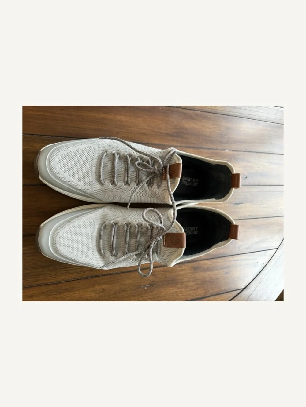 Johnston & Murphy Amherst Knit U-Throat Shoes Men’s 10 Cream